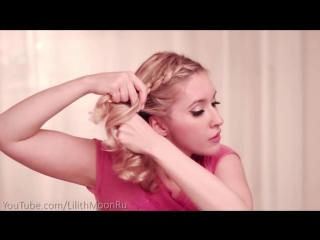 Braiding the knots ❤ Hairstyle braid for medium long hair myself ...