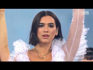 Dua Lipa perform LIVE at the UEFA Champions League Final Opening ...